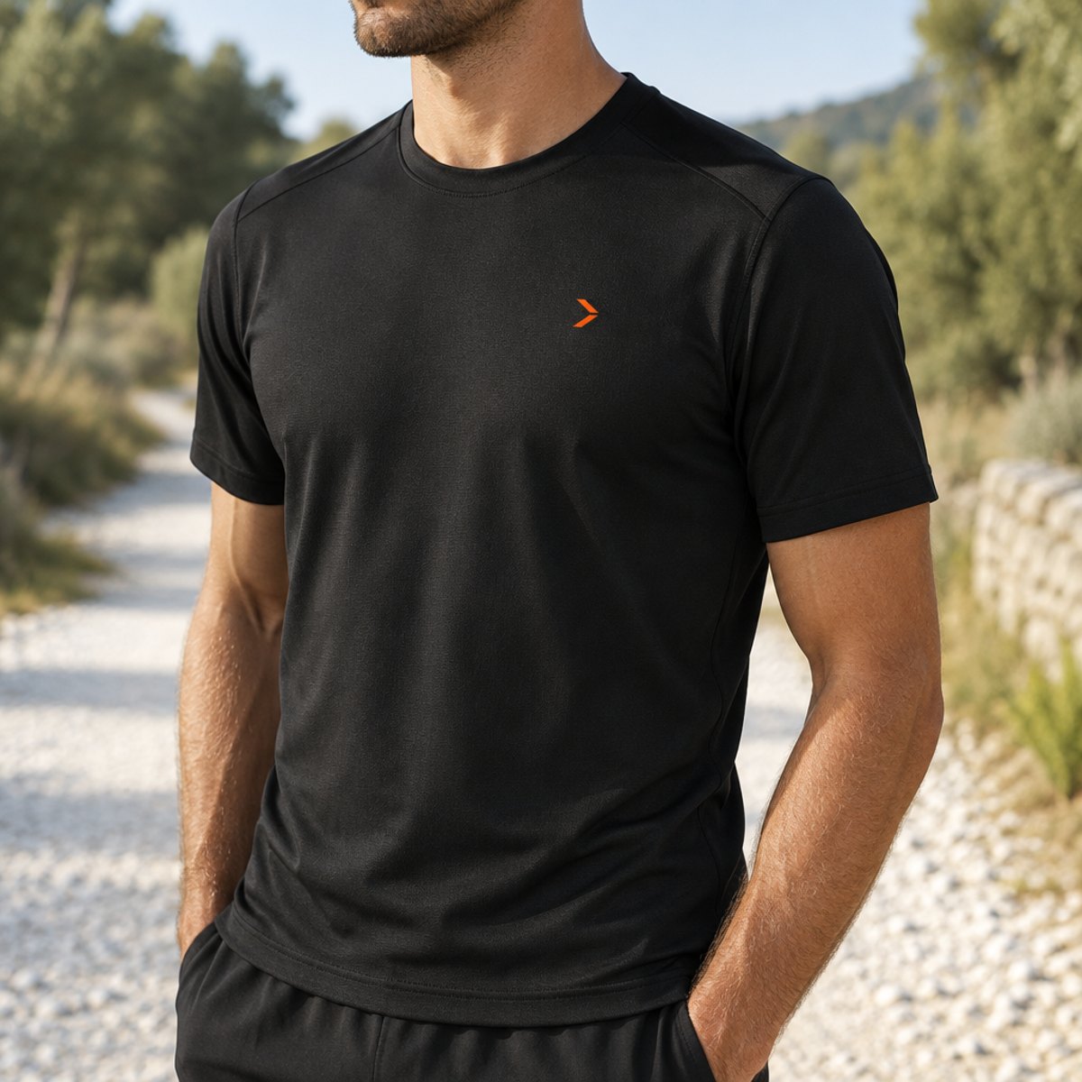 #57 Run Tee in Black