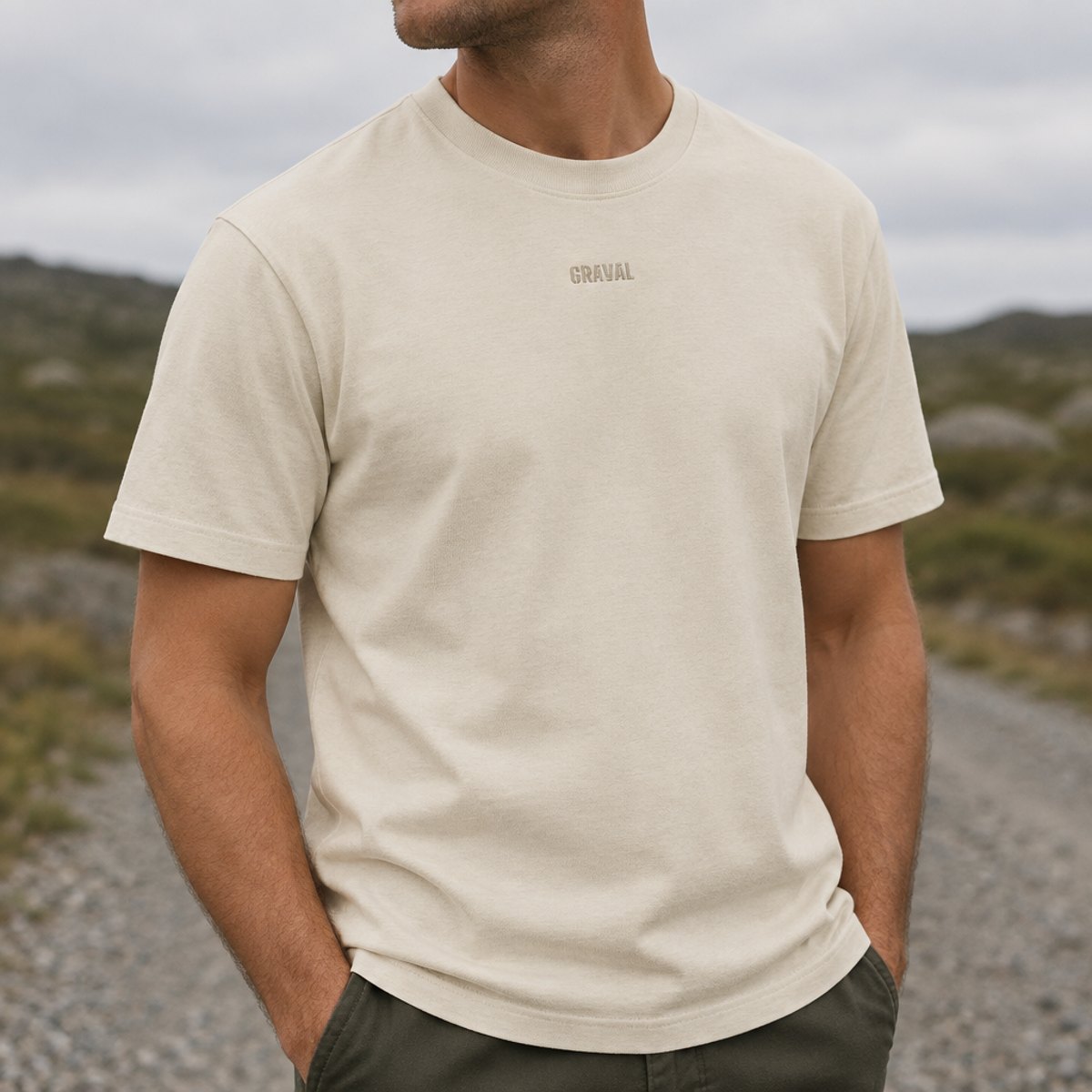 #8 Wordmark Tee in Bone